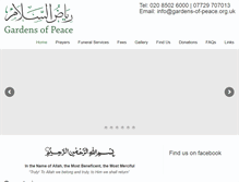 Tablet Screenshot of gardens-of-peace.org.uk